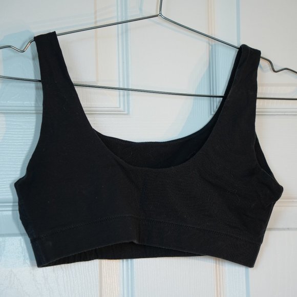 Everlane Cotton Tank Bra Black Size S - Picture 2 of 3